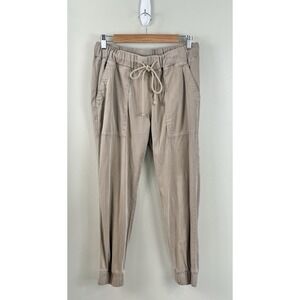 Cloth‎ & Stone Jogger Womens M Pants Beige Tencel Elastic Waist Drawstring
